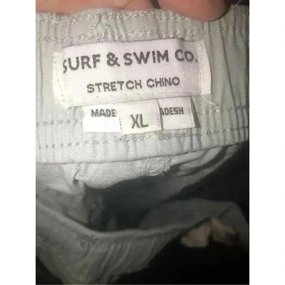 TRUNKS SURF & SWIM CO Blue Stretch Chino Pull-On Palm Tree Shorts - size XL - Picture 4 of 5